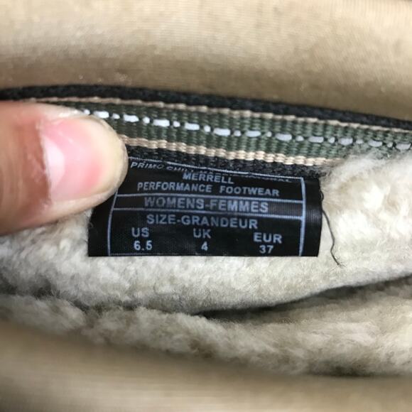 Merrell Boots Natural Shearling Winter Slip On Womens Size 6.5 - Picture 5 of 10